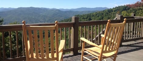 Enjoy the view on the front porch in one of our handmade Troutman rocking chairs