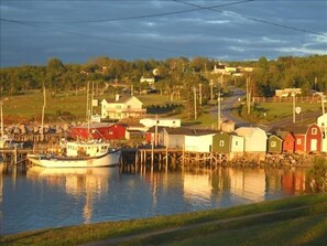 Parkers Cove Fishing Village as seen from the cottage front porch.