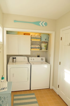 Laundry area in first floor bath