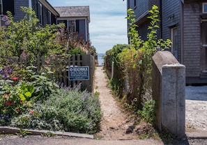 Public access to the beach right across the street