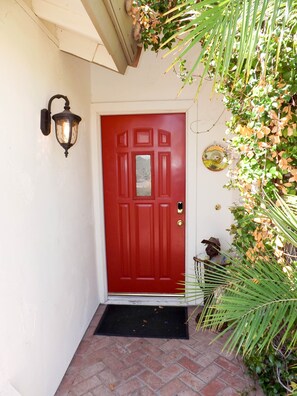 Front door has keyless entry for easy access.  