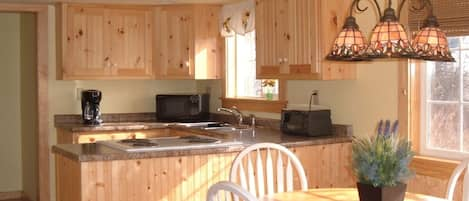 Sunny kitchen and dining room