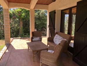 The veranda at the front of the house