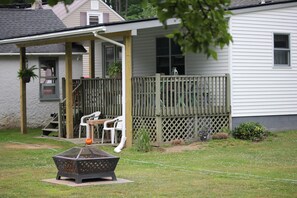 View From .75 acre side lot, New Expanded Deck Summer 2025. Updated Picture Soon