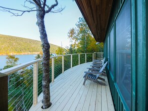 Expansive deck overlooking beautiful Somes Sound