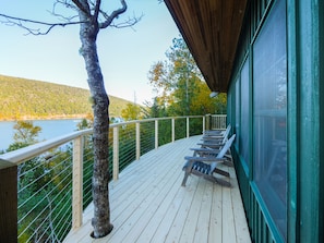 Expansive deck overlooking beautiful Somes Sound