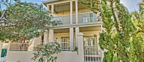 your front gate to the beach bungalow 80 steps to the beach steps and pool