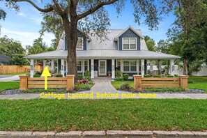 The Cottage is located in a separate & private building behind the main home  