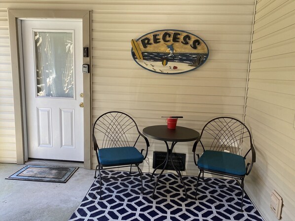 Welcome to Recess! New this year is a sitting area for your use. 