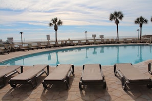 South Tower pool.  Overlooks beach and creek.