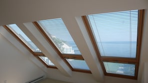 3rd floor master bedroom view through skylights