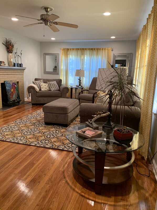 Spacious and sunny living room