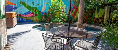 Patio and pool area