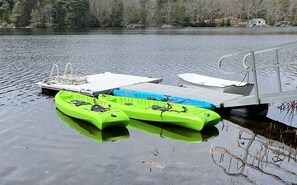 Fleet:  2 kayaks for 1-2 people, a kayak for 1 and life vests available