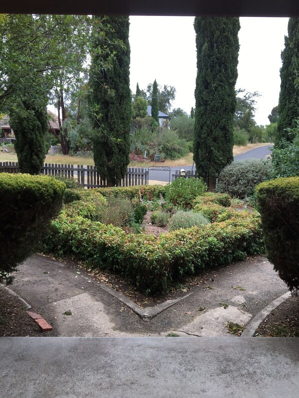 View of front garden from front verandah

