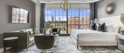 Living/Sleeping area of this Ponce City Flat.