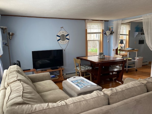 View from entry door: Living area/dining. Kitchen off of living area.