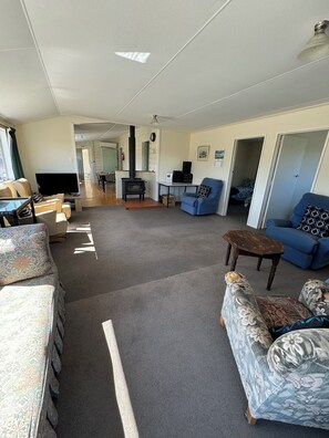 Large lounge area with fantastic fire place