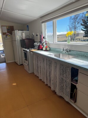 Large simple kitchen.