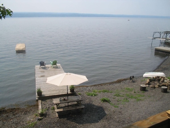 view of waterfront from staircase