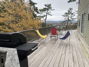 Access to deck from kitchen, 
movable grill in foreground.