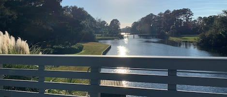 Cross the bridge of our lagoon...