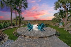 Beach Front Patio with Fire Pit