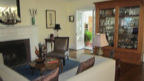 View of the living room into the solarium