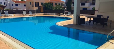 Crystal clean communal pool