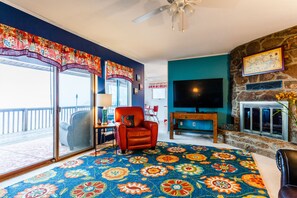 Another angle of the spacious living room