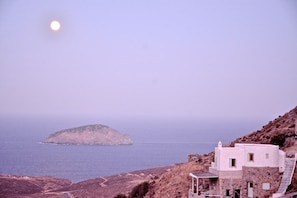 The view of the villa with the outstanding view of the sea