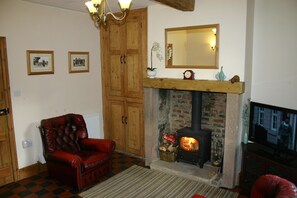 Living room with original Quarry Tiles