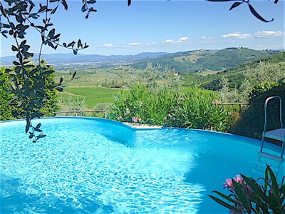 FLORENCE SURROUNDINGS APARTMENT IN VILLA WITH GARDEN AND PRIVATE SWIMMING POOL