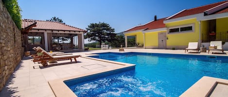 Villa Delmati with Private pool 12mx5m, whirlpool 2,5mx2m (not heated)