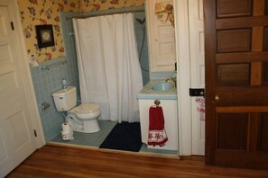 Master bathroom, also serves as main floor bathroom.