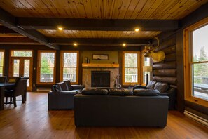 Living room with fireplace