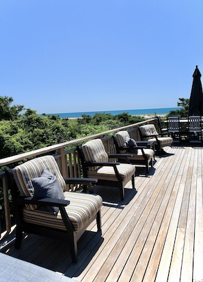 large wrap around deck with ocean views!