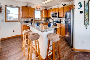 The well-appointed kitchen will delight the chef in your group.