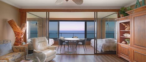 living area with view