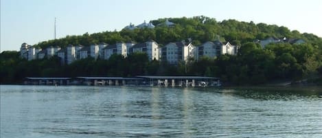 View of Condos from Private Cove