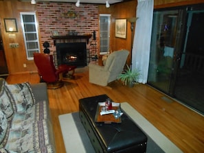 Fireplace in Family Room - Wood is stocked for cozy nights!