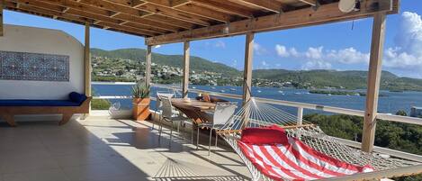 The deck on yet another glorious tropical day.
