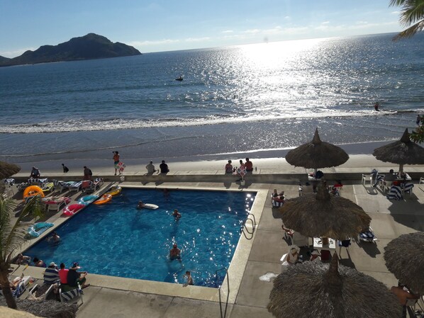 Pool view from the living room