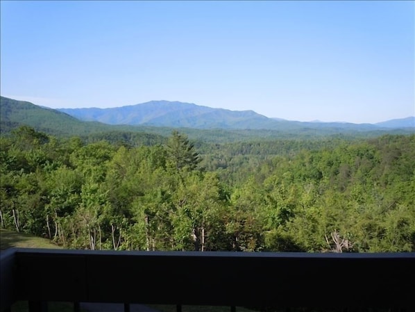 Incredible view of Mt. Leconte in Smoky Mountain National Park from our balcony.