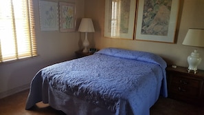 Queen bedroom with Satellite TV