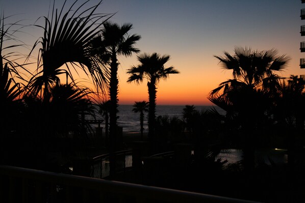 Sunset from double balcony