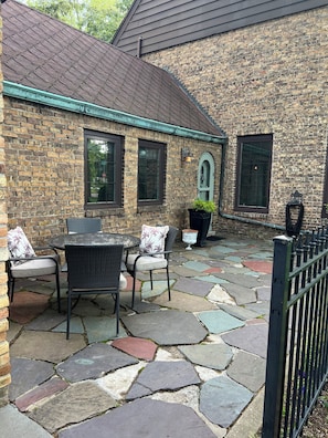 Attached patio off kitchen. Perfect for morning coffee or tea.