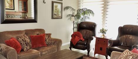 The Living Room has a sliding door to the patio.
