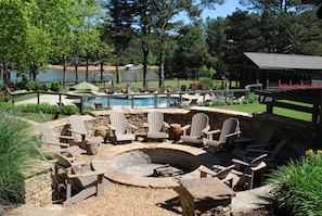 Fire Pit to Pool to Lake!