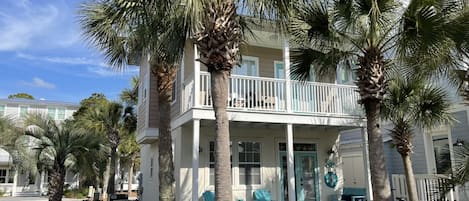 Feel the breeze & smell the waters of the beach from the balcony or the porch.